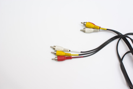 AV Cable isolated on white background.