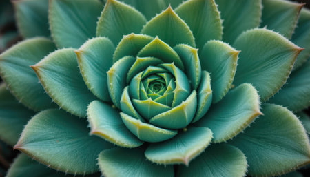 This close view highlights the unique layers and shapes of a succulent, featuring vivid greens and textures.の素材