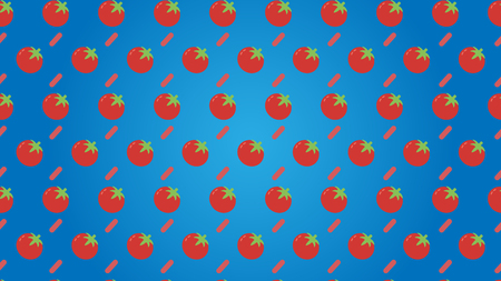 Seamless pattern with juicy tomatoes.のイラスト素材