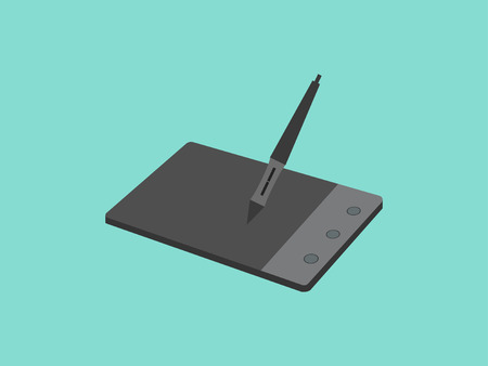 Stylus and graphic tabletのイラスト素材