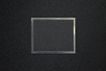 plate on black matte background with copy-space