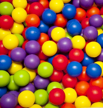 Background, colorful plastic balls on children's playground の写真素材