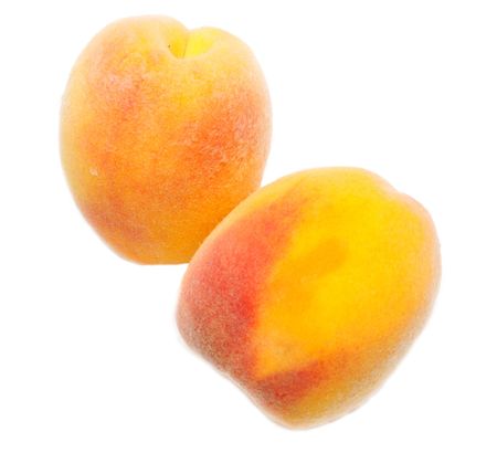 peach isolated on white background の写真素材