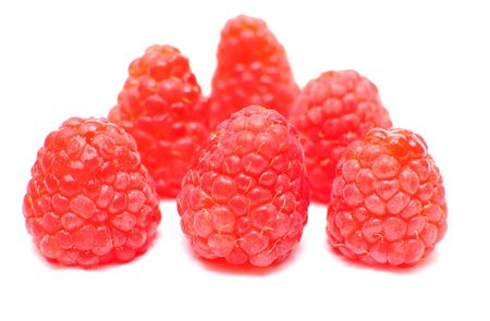 fresh raspberry isolated on white background 