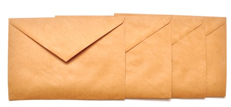 a letter envelope for mail postage shippingの写真素材
