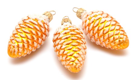 christmas tree decoration. Isolated over white backgroundの写真素材