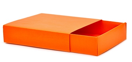 open gift box on whiteの写真素材