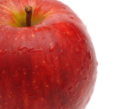 Red apple. Macro. の写真素材