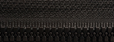 Black zipper. Macro.の写真素材