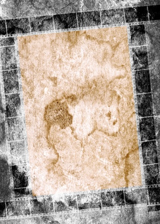 old film strip over grunge paper backgroundの写真素材