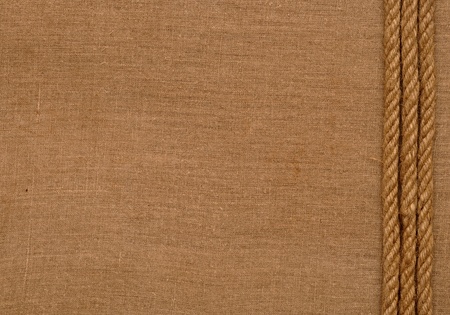 frame made of ropes with a canvas of burlap の写真素材