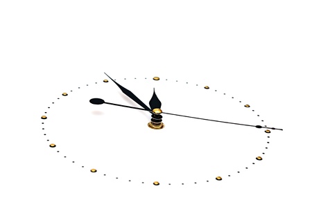 clock face isolated on white background - time concept