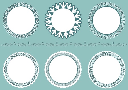 set lace frames. vector illustrationのイラスト素材