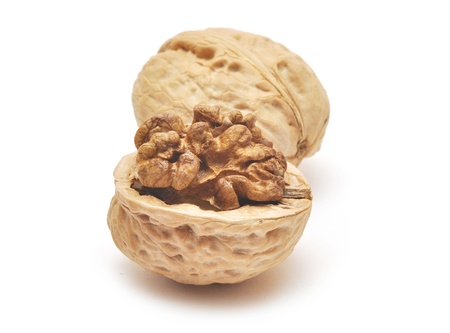 Walnuts in closeup の写真素材