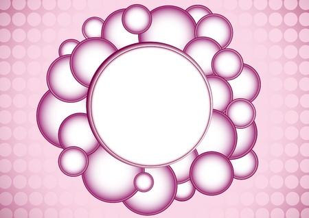 Abstract vector background with bubblesのイラスト素材