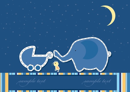 Vector card for baby arrivalのイラスト素材