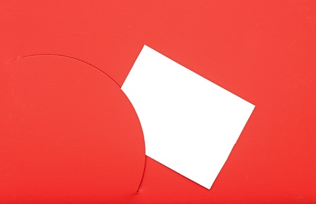 greeting card on red background 