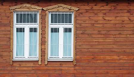 Window in the old wooden house