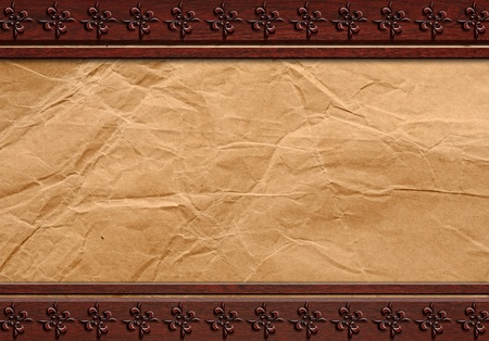 Paper on wood background or texture 