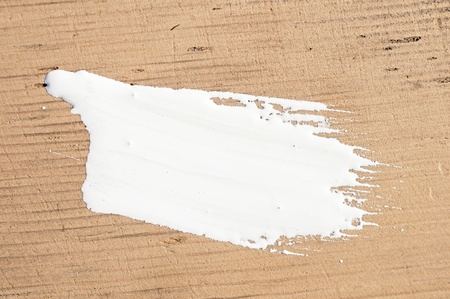 white paint on old wooden background の写真素材