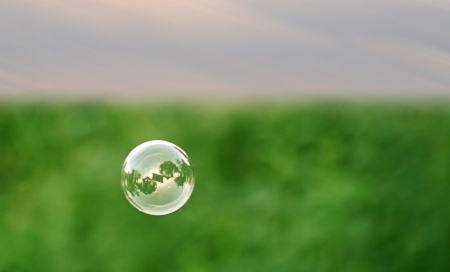 Single soap bubble