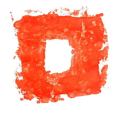 grungy frame on textured watercolor paper.の写真素材