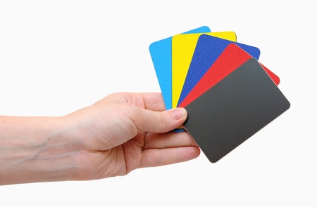 Credit card in the hands of womenの写真素材