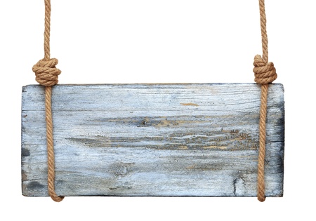 wooden sign isolated on a white background の写真素材