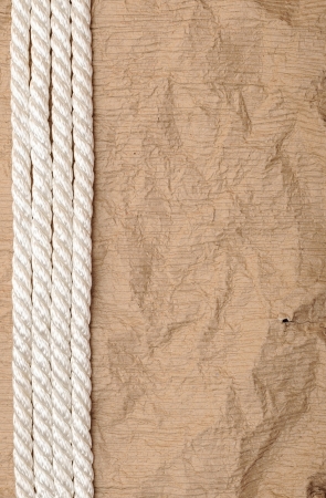 old paper with rope border の写真素材