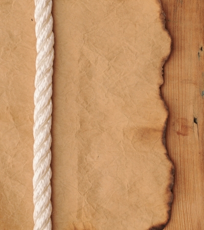 old paper with rope border の写真素材