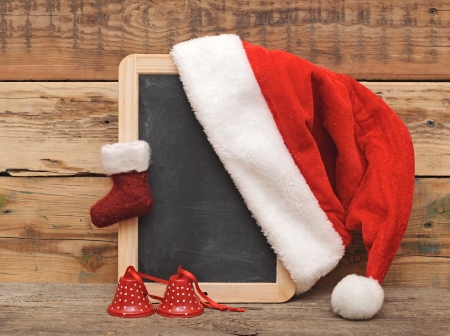 blank blackboard, Christmas frameの写真素材