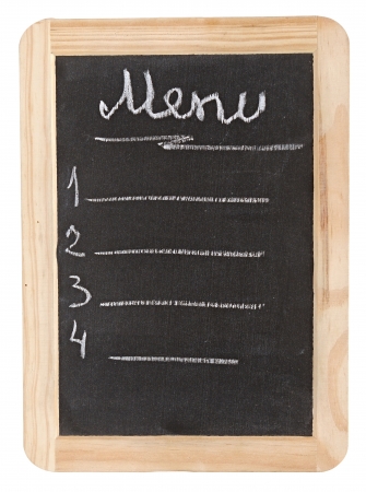 Menu blackboard. a space for writing on a black background. の写真素材