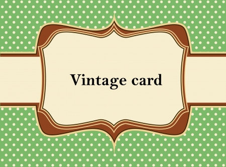 Vintage polka dot card のイラスト素材