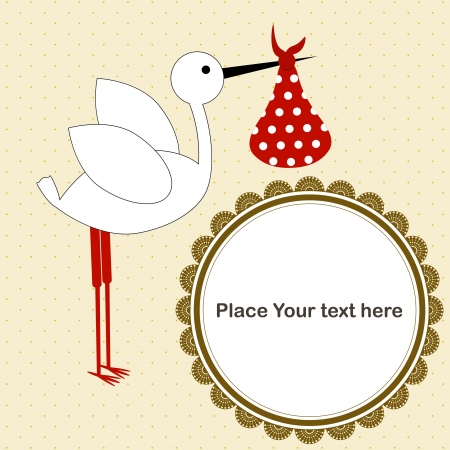 Baby announcement cardのイラスト素材