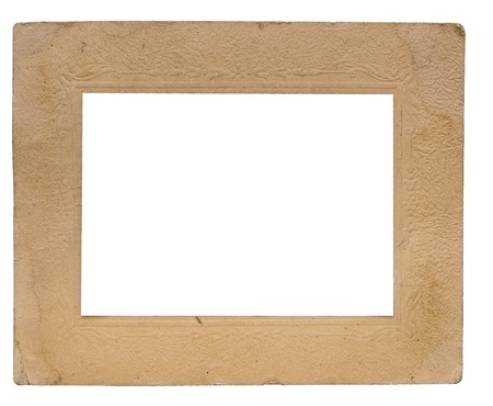 A vintage paper frame with a decorative border の写真素材