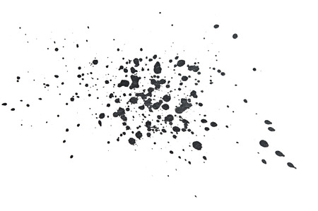 Black spray paint dots make a very fine grungy background. 