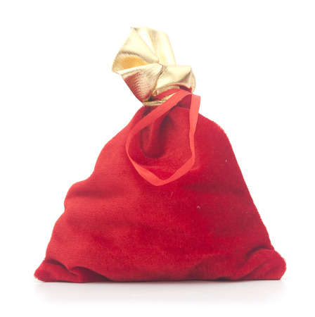 Red gift on white backgroundの写真素材