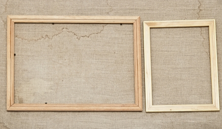 wooden frames on a canvasの写真素材