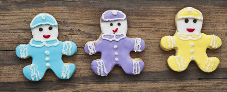 holiday cookie on rustic wooden background for the holidays