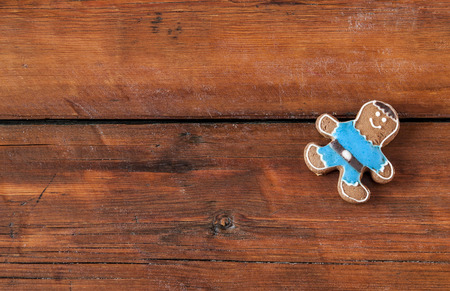 Christmas cookies on the wooden background