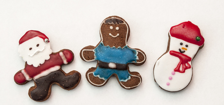 Christmas cookies on white background