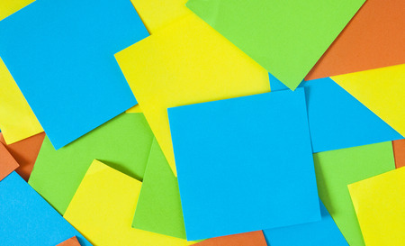 Colorful notes paper for backgroundの写真素材