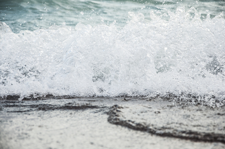 pebble and wave backgroundの写真素材