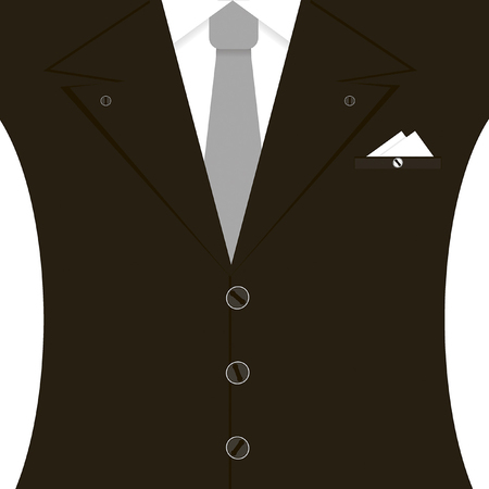 Suit icon isolated on white background. Vector art.のイラスト素材