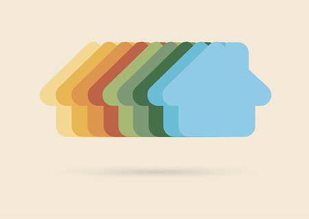 House colorful iconのイラスト素材