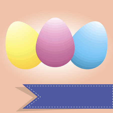 Happy Easter vector greeting card.のイラスト素材