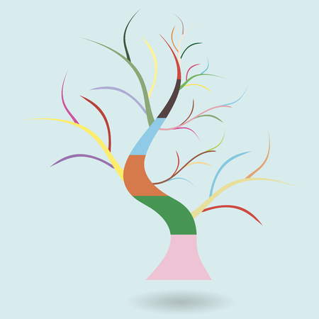 Colorful tree vectorのイラスト素材