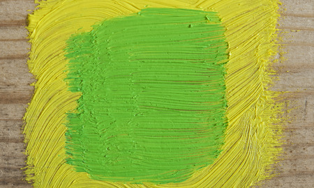 green paint on old wooden backgroundの写真素材