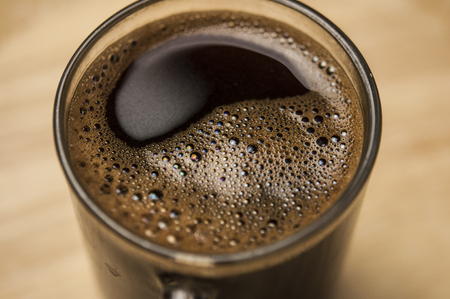 Coffee foam extreme close up. Macro texture and backgroundの写真素材
