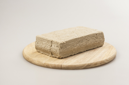 sweet sunflower halva on white background